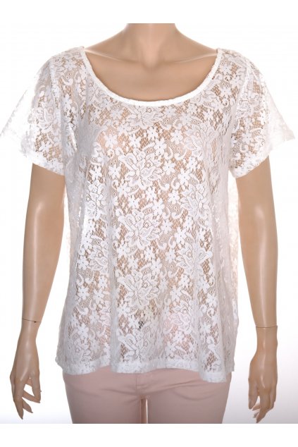 Halenka Zeeman vel. XL bílá krajková