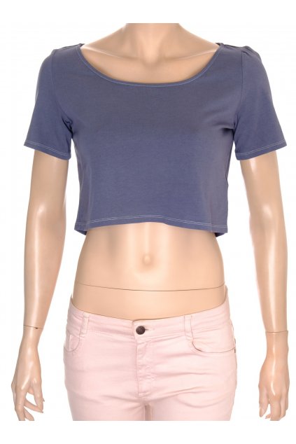 Tričko croptop H&M vel. L šedé