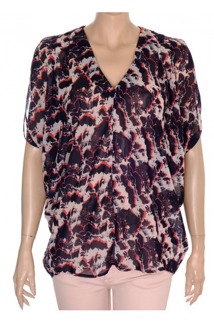 Halenka oversize FrenchConnection vel. M/L tmavě modrá se vzorem