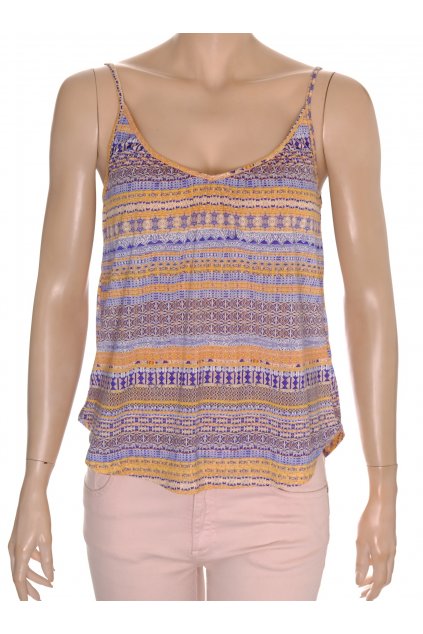 Halenka na ramínka H&M vel. S/M modro-zlatá barevná