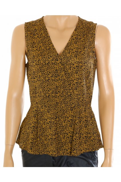 Halenka New Look peplum hnědá zvířecí vzor vel. S