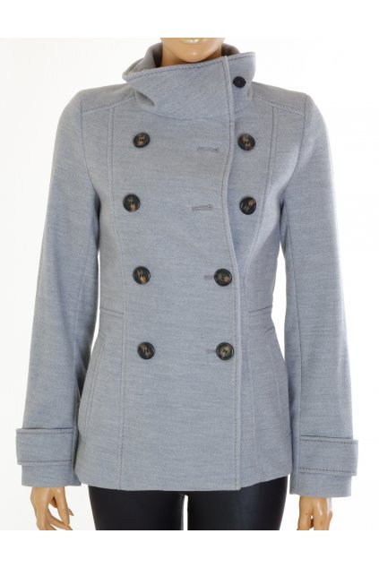 Kabát H&M šedý krátký vel. 34 / XS