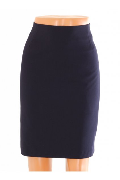 Sukně C&A tmavě modrá jemný plastický proužek s podšívkou vel. M NOVÁ