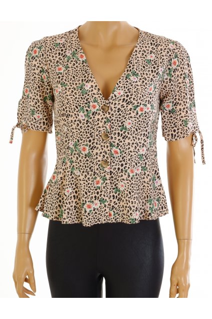 Halenka Topshop tall hnědá květovaná vel. 36 / uk 8 / S