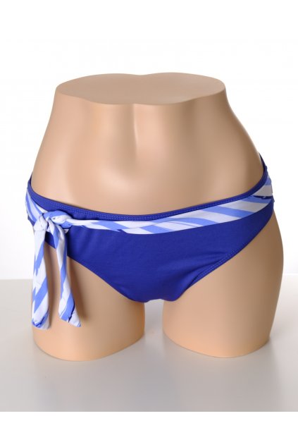 Plavky spodní díl Lb Vyr modré s bílo modrou vázačkou vel L