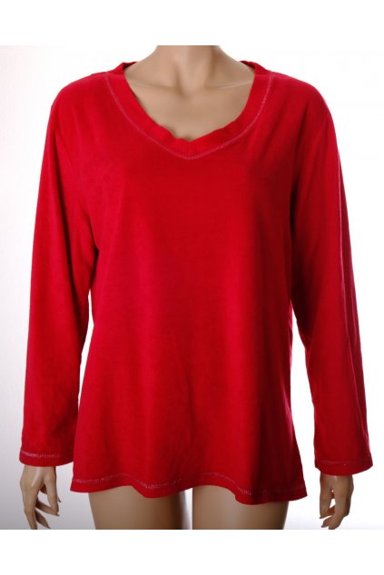 Pyžamo horní díl Fabulous vel. XL červené flísové