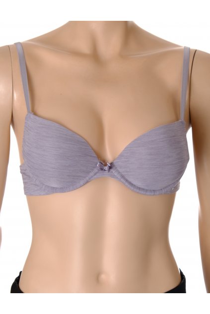 Podprsenka Ensored šedá melanž push up s kosticemi vel 70 B