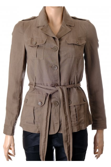 Kabát Forever21 lehký hnědý 55% len vel. M
