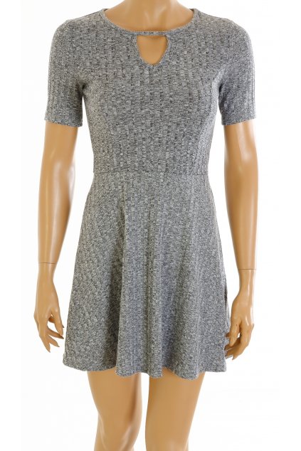 Šaty H&M šedá melanž s plastickým vzorem vel. S / 36