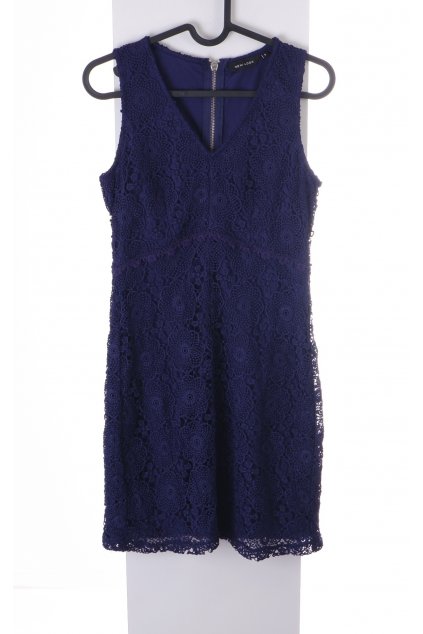 Šaty New Look modré krajkové s podšívkou vel XS-S