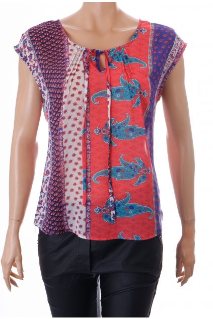 Halenka Multiblu barevné pruhy se vzorkem a ornamenty vel S/M