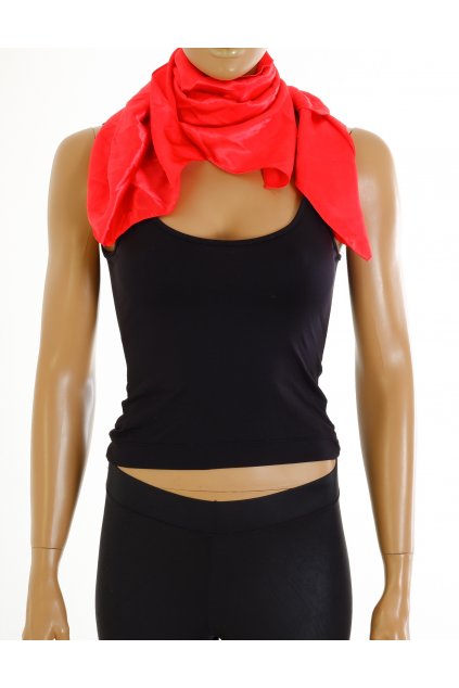 Šátek červený lesklý do čtverce