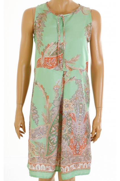 Šaty Etcetera zelené vzorované lehké vel. 36 / S