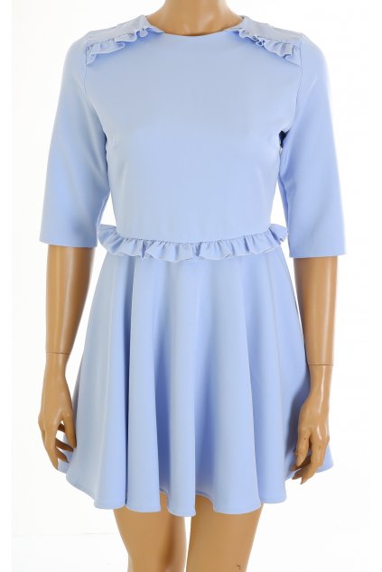 Šaty Lemoniade modré s volánky vel. S - M