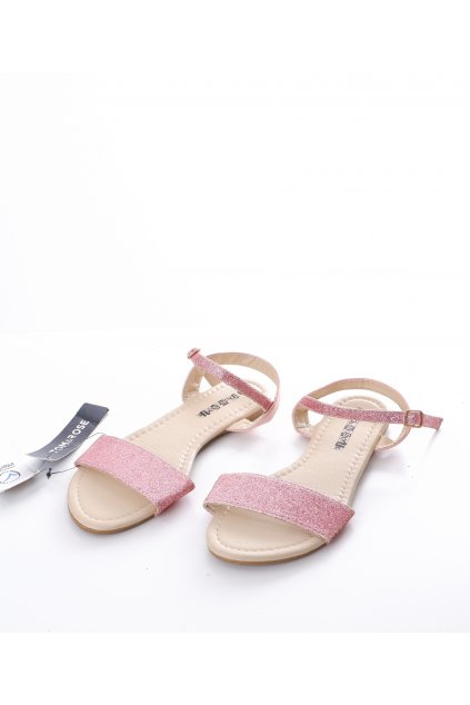 Boty Young Style sandály růžové třpytivé vel 35 stélka 22,5cm