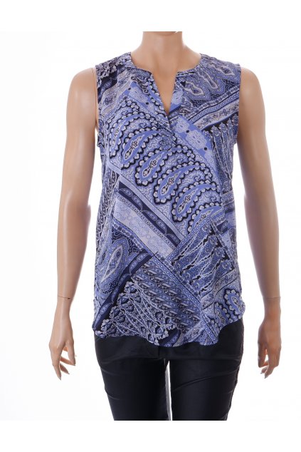 Halenka Artisan Ny bledě modrá s černým vzorkem vel S