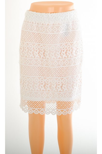 Sukně C&A bílá krajková vel. 38 / S - M