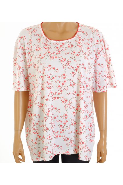 Pyžamo horní díl Little Rose bílé květované vel. XL