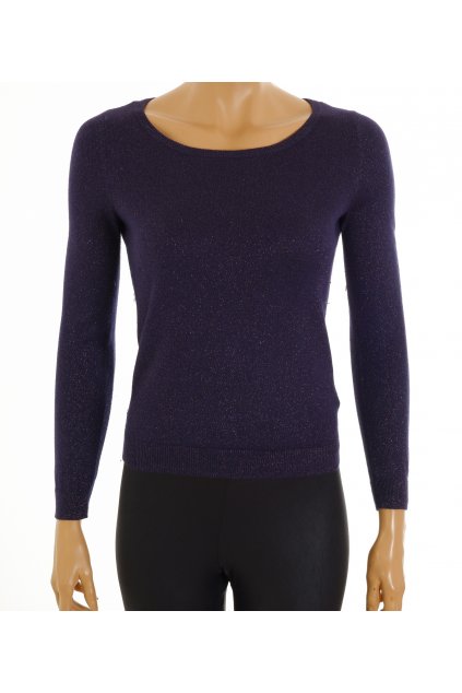 Svetr H&M modrý třpytivý 10% angora vel. S
