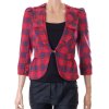 Sako TopShop červeno modré káro na jeden knoflík vel S/M