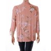 Sako kardigan Atmosphere růžové s barevnými květy a ptáky vel M