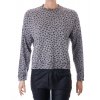 Svetr pulover Next šedo černá melanž s černým vzorkem vel M/L
