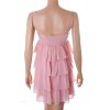 Šaty Mohito růžové na ramínka s volánky a s podšívkou vel S