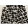Kalhoty Mango černo bílé kostkované vel. XS - S chybí knoflík