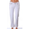 Kalhoty Arizona bílé s béžovým prošíváním kapsy se záložkami a knoflíčky vel S