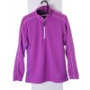 Mikina flísová NKD Sports fialová s bílým páskem a zipem vel 146/152 XS