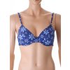 Podprsenka Esprit 75-80B modrá s květinami s kosticemi