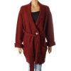 Kabát Mogendorf vínový s opaskem kardigan vel. XL - XXL