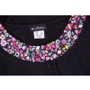 Tričko M.Collectoon černé s barevným kvítím vel. XXXL / 58