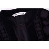 Bunda Zara lehká černý samet s vyšívaným vzorem vel. XS