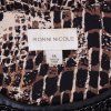 Šaty Ronnie Nicole hnědé zvířecí vzor s koženkou vel. M