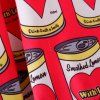 Sukně Smashed Lemon červená s obrázky plechovek vel. 40 / uk 14