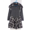 Šaty Brique en France 134/140 šedé karované