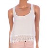 Halenka croptop Subdued vel.M bílá s krajkou