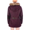 Bunda NewLook vel. S vínová prošívaná