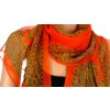 Šátek oranžový se vzorem