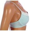 Podprsenka modrá melanž s krajkou vycpávky vel. 75 B
