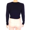 Tričko H&M černý crop top s proužkovaným vzorem vel. M/L