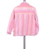 Bunda dívčí BOB der Bar růžová pruhovaná na knoflíky vel. 104 / 3 - 4 r