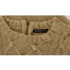 Šaty pletené Atmosphera béžové zdobené kuličkami vel S