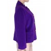 Kabát CC fialový krátký prošívané kapsičky a stojáček 65 % vlna vel L