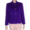 Kabát CC fialový krátký prošívané kapsičky a stojáček 65 % vlna vel L