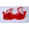 Podprsenka Hongya červená s krajkou a kosticemi NOVÁ S VISAČKOU vel 80 C