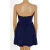 Šaty Pretty women modré BEZ RAMÍNEK s korzetem a šněrováním dole krajka vel. 36 / S