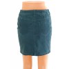 Sukně Tom Tailor tyrkysová jemný manšestr kapsy na zipsy vel XS / 34