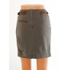Sukně Desigual khaki zelená na zip hnědé lemování a přezky s výšivkou vel. XS - S / 34